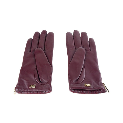 Cavalli Class Red Lambskin Women Glove - Retail Flare