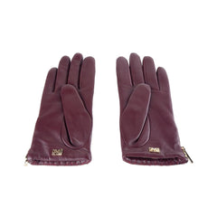 Cavalli Class Red Lambskin Women Glove - Retail Flare