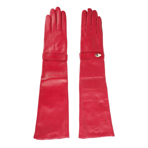 Cavalli Class Red Lambskin Women Glove - Retail Flare