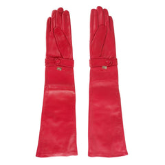 Cavalli Class Red Lambskin Women Glove - Retail Flare