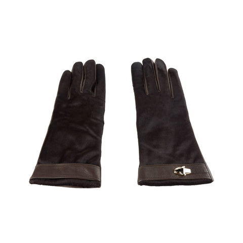 Cavalli Class Brown Cowhide Women Glove - Retail Flare