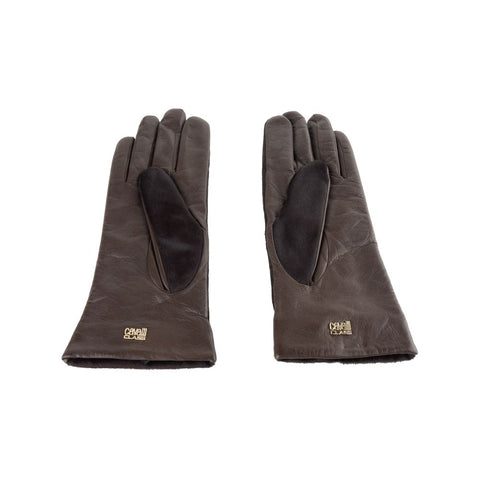 Cavalli Class Brown Cowhide Women Glove - Retail Flare