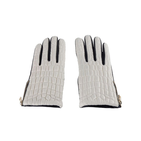 Cavalli Class Gray Lambskin Women Glove - Retail Flare