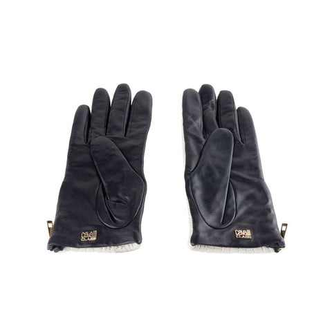Cavalli Class Gray Lambskin Women Glove - Retail Flare