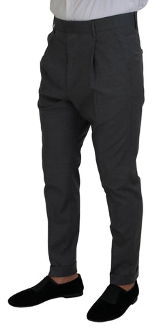 Dsquared² Gray Wool Single Breasted 2 Piece CIPRO Suit - Retail Flare