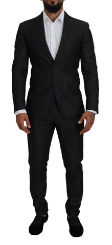 Dsquared² Black Cotton Single Breasted 2 Piece MIAMI Suit - Retail Flare