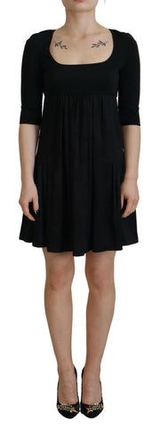 Dsquared² Black Acetate Short Sleeves A-line Sheath Dress - Retail Flare