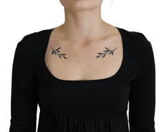 Dsquared² Black Acetate Short Sleeves A-line Sheath Dress - Retail Flare