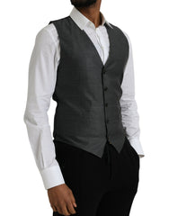 Dolce & Gabbana Gray Wool Formal Dress Waistcoat Vest - Retail Flare