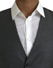 Dolce & Gabbana Gray Wool Formal Dress Waistcoat Vest - Retail Flare