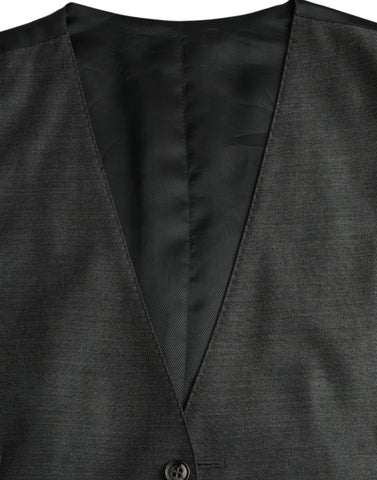 Dolce & Gabbana Gray Wool Formal Dress Waistcoat Vest - Retail Flare
