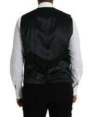 Dolce & Gabbana Black Wool Waistcoat Dress Formal Vest - Retail Flare