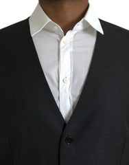 Dolce & Gabbana Black Wool Waistcoat Dress Formal Vest - Retail Flare