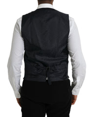 Dolce & Gabbana Black Wool Waistcoat Dress Formal Vest - Retail Flare