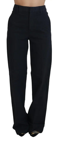 Dsquared² Black Checkered High Waist Straight Pants - Retail Flare
