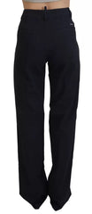Dsquared² Black Checkered High Waist Straight Pants - Retail Flare
