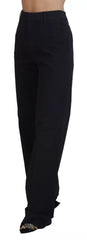 Dsquared² Black Checkered High Waist Straight Pants - Retail Flare