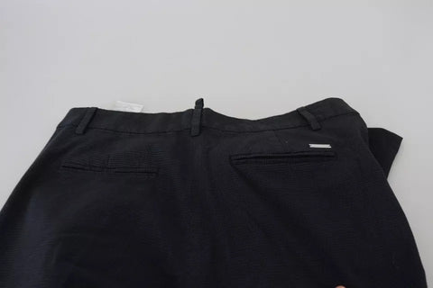 Dsquared² Black Checkered High Waist Straight Pants - Retail Flare