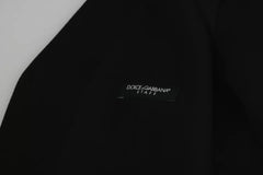 Dolce & Gabbana Black Wool Stretch Waistcoat Formal Dress Vest - Retail Flare