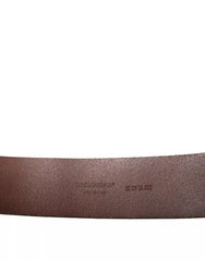 Dolce & Gabbana Brown Leather Gold Metal Buckle Women Belt - Retail Flare