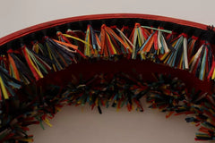 Dolce & Gabbana Multicolor Floral Wide Waist Carretto Belt - Retail Flare