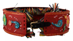 Dolce & Gabbana Multicolor Floral Wide Waist Carretto Belt - Retail Flare