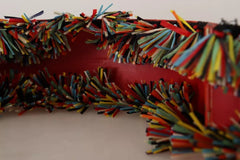 Dolce & Gabbana Multicolor Floral Wide Waist Carretto Belt - Retail Flare
