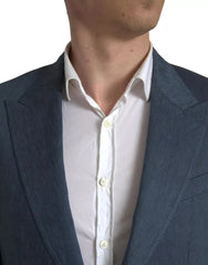 Dolce & Gabbana Blue 2 Piece Single Breasted NAPOLI Suit - Retail Flare