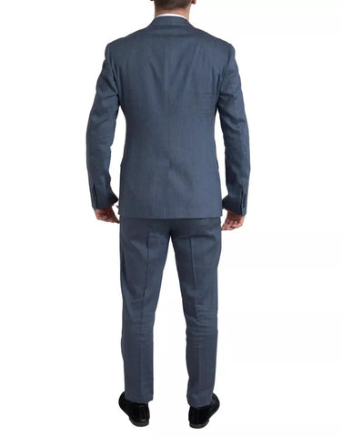 Dolce & Gabbana Blue 2 Piece Single Breasted NAPOLI Suit - Retail Flare
