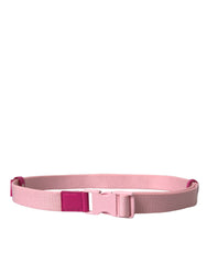 Dolce & Gabbana Pink Canvas Stretch Plastic Buckle Women Belt - Retail Flare