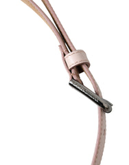 Dolce & Gabbana Light Pink Leather Silver Metal Buckle Belt - Retail Flare