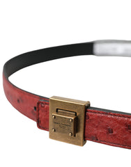 Dolce & Gabbana Brown Leather Square Metal Buckle Belt - Retail Flare