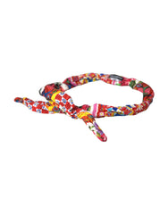 Dolce & Gabbana Multicolor Carretto Print Waist Belt - Retail Flare