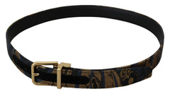 Dolce & Gabbana Multicolor Jacquard Leather Logo Buckle Belt - Retail Flare