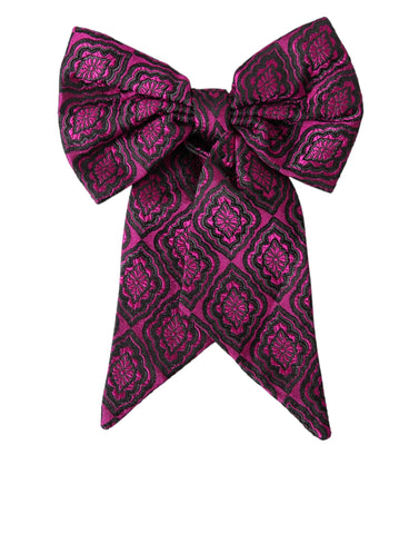 Dolce & Gabbana Purple Ribbon Silk Adjustable Neck Men Bow Tie Dolce & Gabbana Retail Flare
