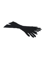 Dolce & Gabbana Black Cashmere Knitted Elbow Length Gloves - Retail Flare