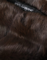 Dolce & Gabbana Brown Weasel Fur Womens Cashmere Hat Beanie - Retail Flare