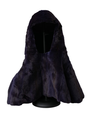 Dolce & Gabbana Black Weasel Fur Whole Head Wrap Hat - Retail Flare
