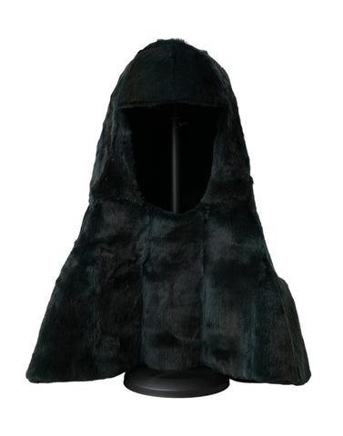Dolce & Gabbana Black Weasel Fur Whole Head Wrap Hat - Retail Flare