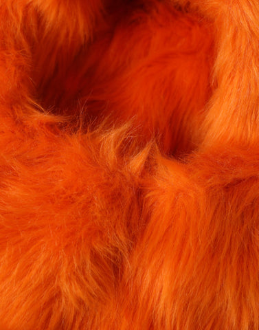 Dolce & Gabbana Orange Faux Fur Whole Head Wrap Hat - Retail Flare