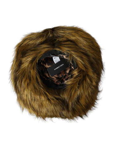 Dolce & Gabbana Brown Modacrylic Faux Fur Bucket Hat - Retail Flare