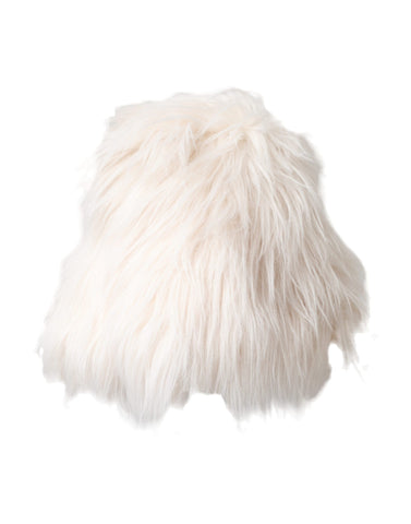 Dolce & Gabbana White Acrylic Fur Womens Bucket Hat - Retail Flare