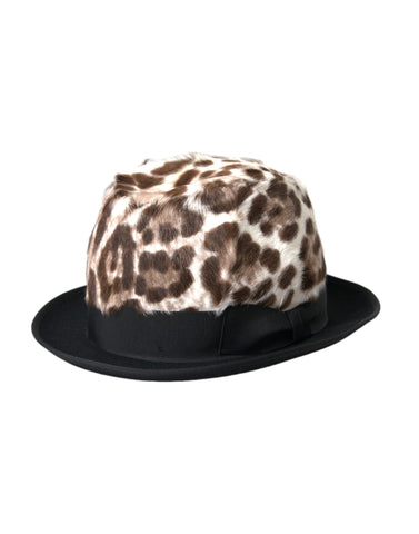 Dolce & Gabbana Multicolor Leopard Women Fedora Hat - Retail Flare