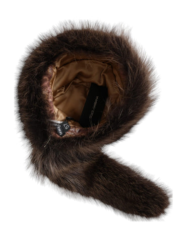 Dolce & Gabbana Women Brown Raccoon Fur Bucket Hat - Retail Flare