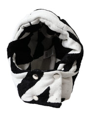 Dolce & Gabbana Black White Wool Whole Head Wrap Hat - Retail Flare
