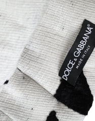 Dolce & Gabbana Black White Wool Whole Head Wrap Hat - Retail Flare