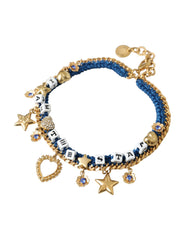 Dolce & Gabbana Gold Tone Brass Chain Iam The Star Bracelet - Retail Flare