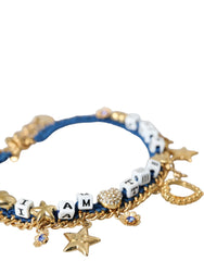 Dolce & Gabbana Gold Tone Brass Chain Iam The Star Bracelet - Retail Flare