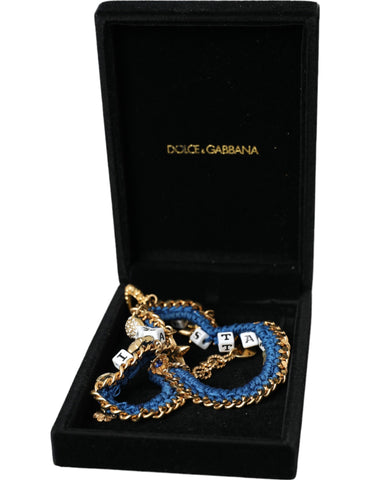 Dolce & Gabbana Gold Tone Brass Chain Iam The Star Bracelet - Retail Flare