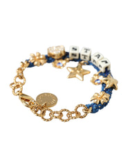 Dolce & Gabbana Gold Tone Brass Chain Star Fashion Bracelet - Retail Flare
